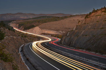 highway through the mountains