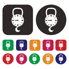 Spring balance / Manual weighing scale / Iron hanging scale . ic