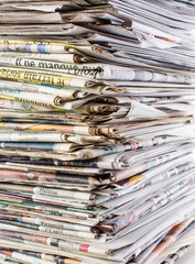Stack of newspapers