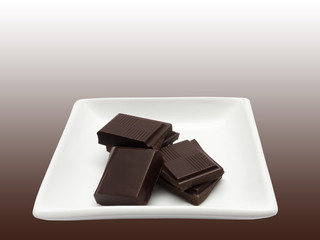 Chocolate bars  in plate
