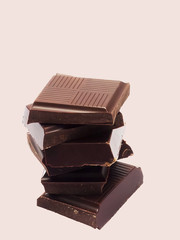 Chocolate blocks stack