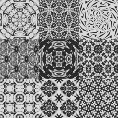 Set of curtain lace generated textures