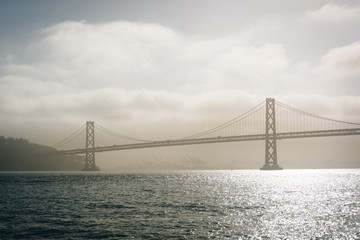 Morning view of the San Francisco - Oakland Bay Bridge, in San F