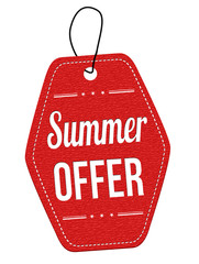Summer offer label or price tag