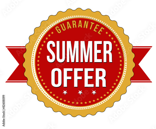 "Summer offer badge" Stock image and royalty-free vector files on