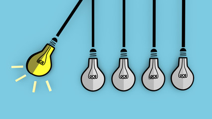 Naklejka premium A light bulb will boost extinguished bulbs.