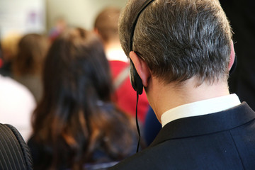 People at the conference hall.