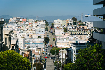 Obraz premium View of Green Street, in San Francisco, California.