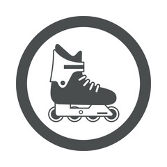 Icono redondo patinar gris