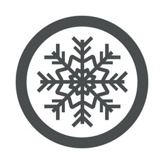 Icono redondo simbolo frio gris