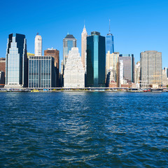 Lower Manhattan skyline view from Brooklyn