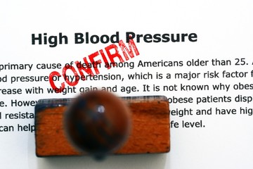 High blood pressure - confirm