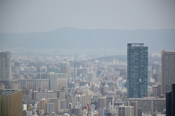 Skyline von Osaka, Japan