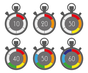Obraz premium Set stopwatch with interval of ten seconds
