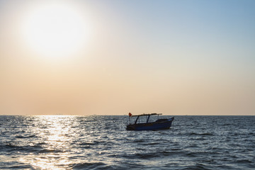 Fototapeta na wymiar Fisherman boat at sea