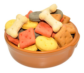 Dog Biscuits In  Bowl