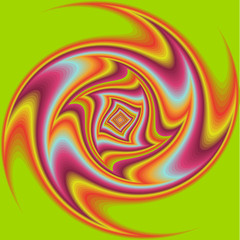 Coloured Optical Illusion Vector Illustration. 