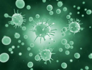 Virus cells infection