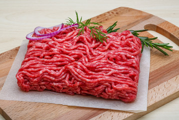 Raw beef minced meat