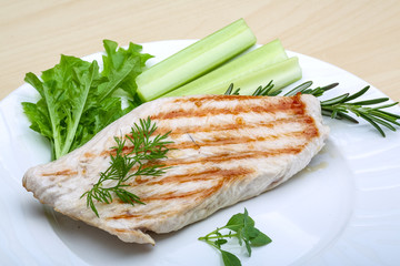 Grilled turkey steak