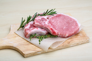 Fototapeta premium Raw pork steak
