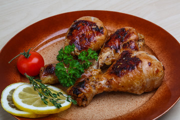 Roasted chicken legs
