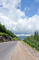 TransCanada highway along Superior Lake shore