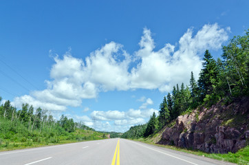 TransCanada highway along Superior Lake shore