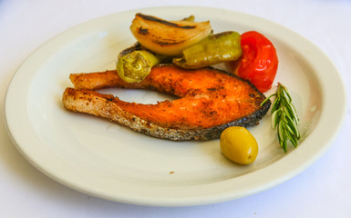 Grilled salmon