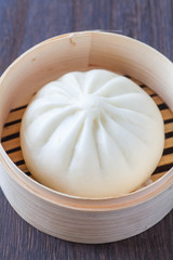  chinese cuisines steamed bun in asian style bamboo basket