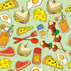 food seamless pattern suitable for wrapping paper