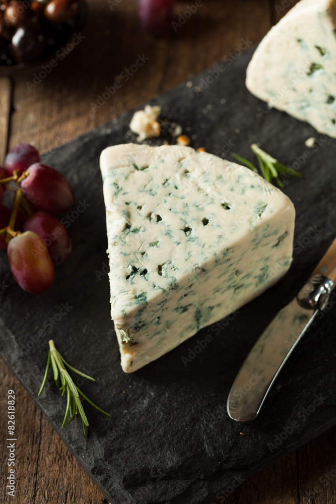 Canvas Prints organic blue cheese wedge