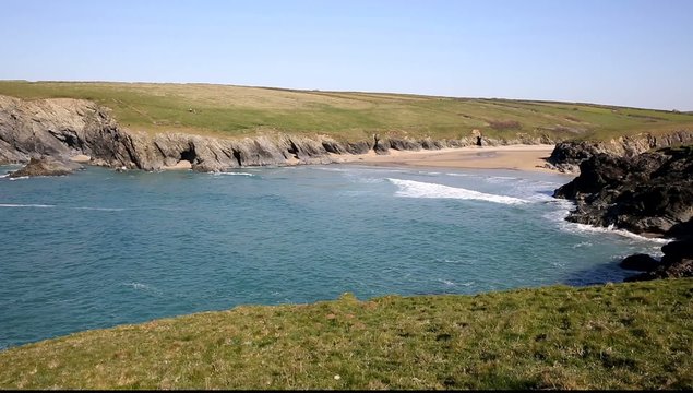 Porth Joke beach Cornwall England UK by 
Crantock and Newquay