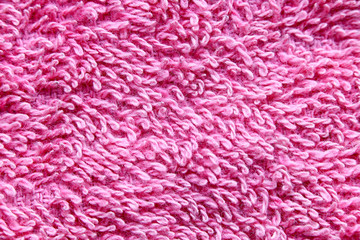 Pattern of pink towels in a macro.