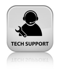 Tech support white square button