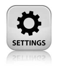 Settings white square button