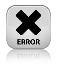 Error (cancel icon) white square button