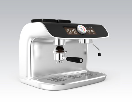 Espresso coffee machine with clipping path. 