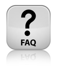 Faq (question icon) white square button