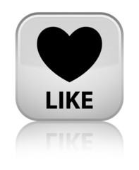 Like (heart icon) white square button