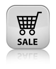 Sale white square button