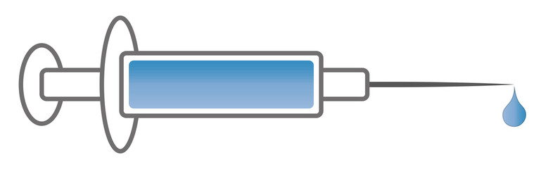 Obraz premium Spritze mit Inhalt und Tropfen