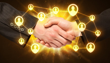 Social netwok connection handshake