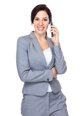 Businesswoman talk to phone