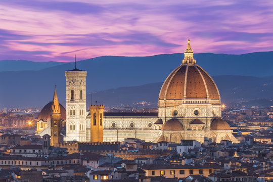 Close up view of Duomo in Florence, Italy