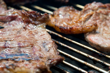 meat on barbeque