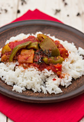 Vegetables with rice