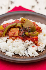 Vegetables with rice