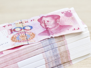 stack of renminbi (or chinese yuan)
