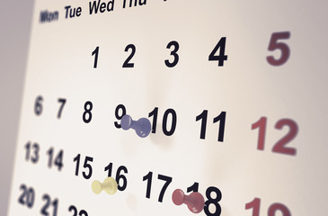 Obraz premium Calendar with thubmjacks